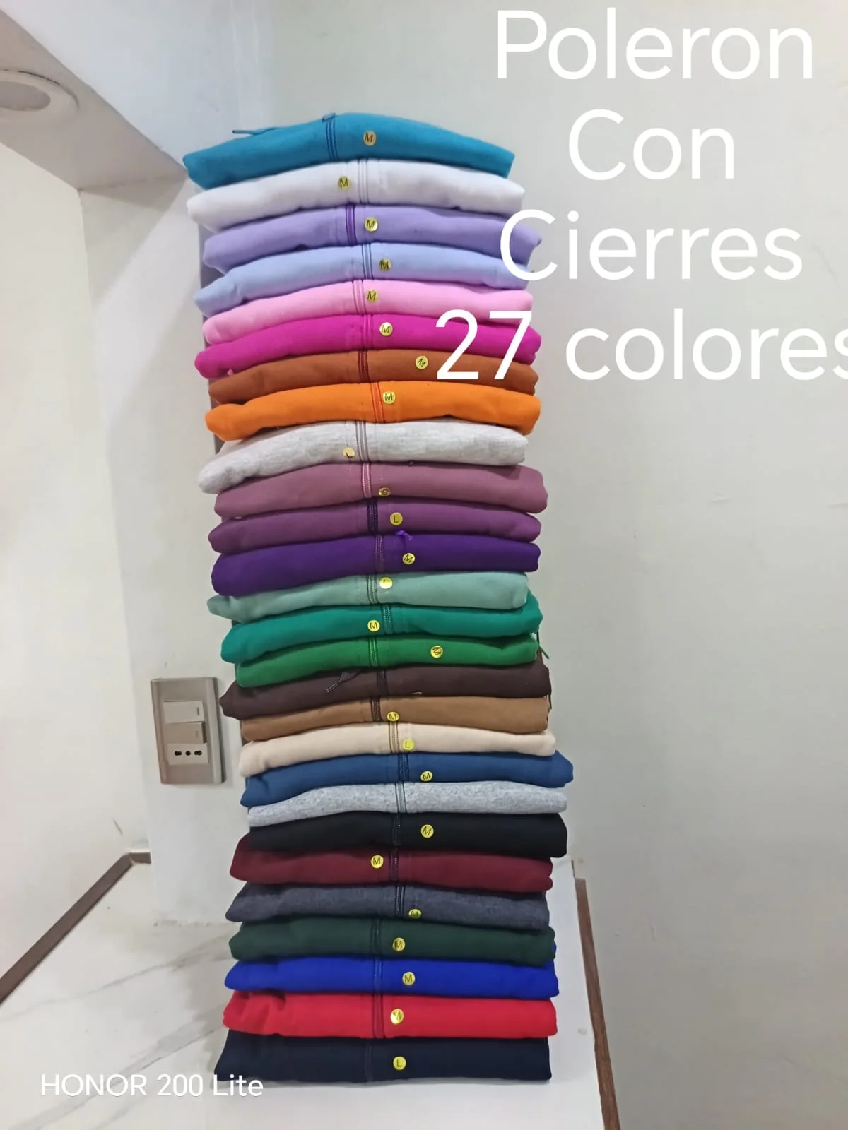Poleron con cierre unisex