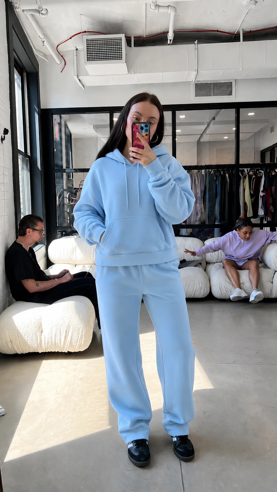 Conjunto recto sin bordado unisex